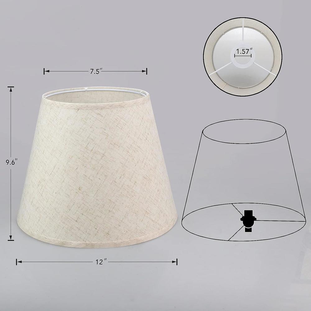 SLYYMY Lamp shades Set of 2, Fabric Lamp Shades for Table Lamps and Floor Light, Medium Lamps Shades 7.9" Top x 12" Bottom x