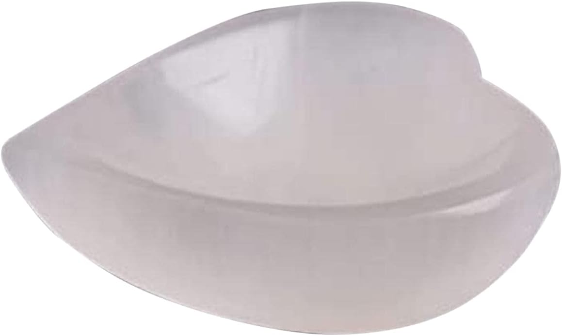 WBM Himalayan Glow Selenite Crystal Heart Shape Bowl 10cm, Reiki Healing Medication