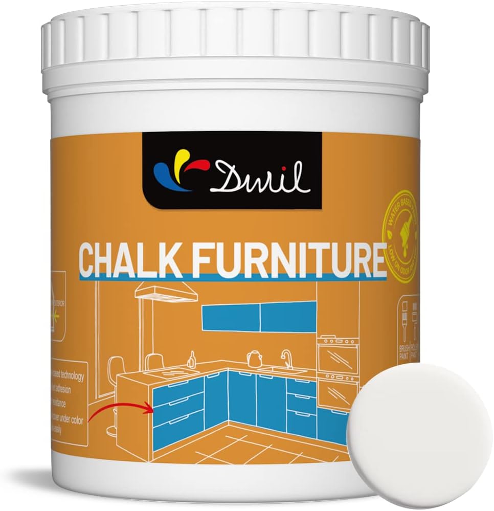 DWIL Acrylic Chalk Paint for Furniture, Crafts - Semi-Gloss Paint Suitable  for Wood Surface Renovation, Water-based All-in-one Paint