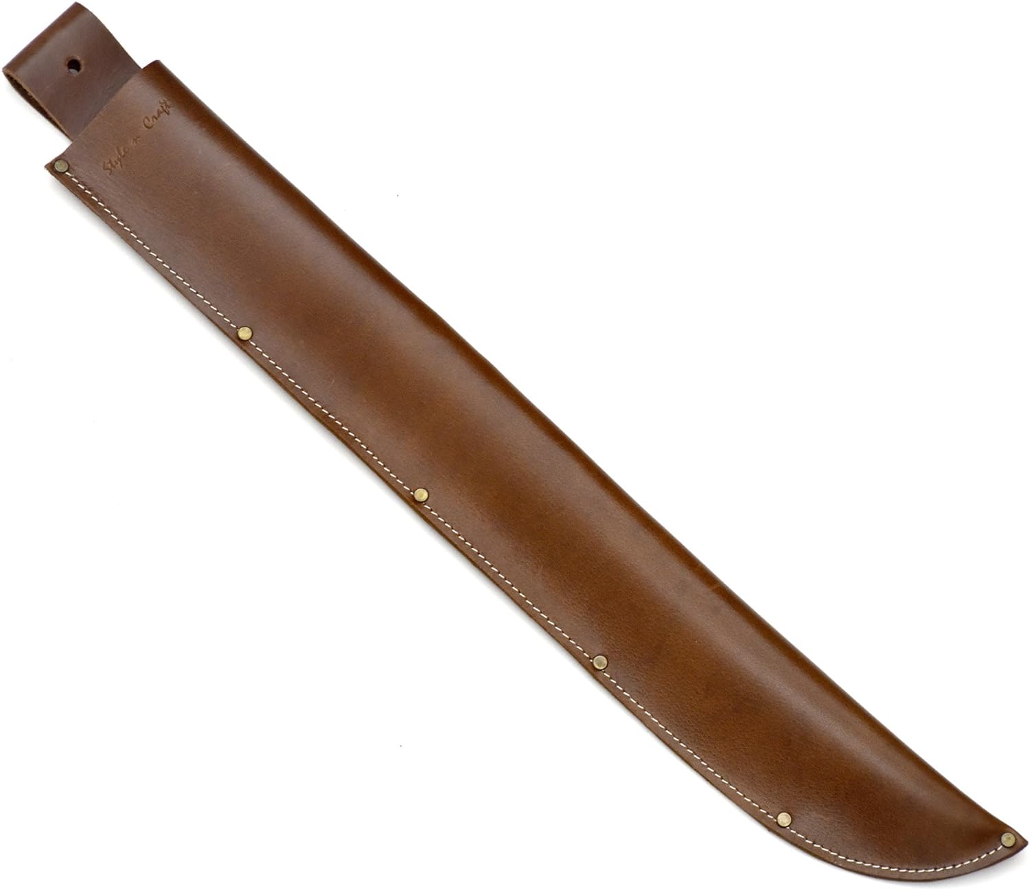 Style-n-Craft Leathers Style n Craft 98028 Machete Sheath - for up to A 22" Length Blade, Dark Tan
