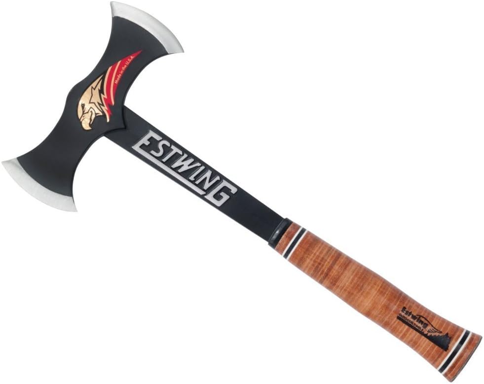 Estwing - Drake Off Road Tools Double Bit Axe - 38 oz Wood Spitting Tool with Forged Steel Construction