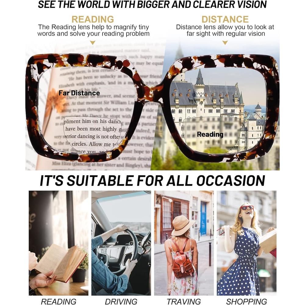 Generic OCCI CHIARI Bifocal Reading Glasses Women Blue Light Blocking Readers 1.0 1.5 2.0 2.5 3.0 3.5