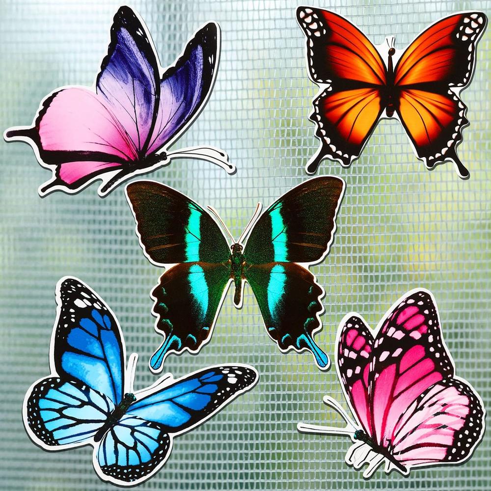 Eaasty 10 Pieces Butterfly Screen Protector Magnets Double Sided Screen Stickers Magnetic Flexible Screen Door Protector Decorative Mu