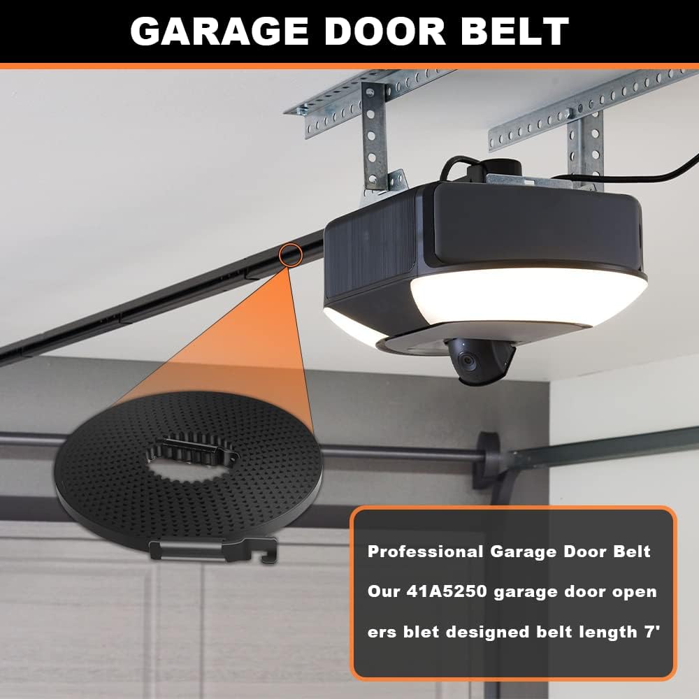Marketty Drive Belt 41A5250 Garage Door Openers Belt, 7ft Height Door Garage Belt Garage Door Opener Belt, Replacement Belt