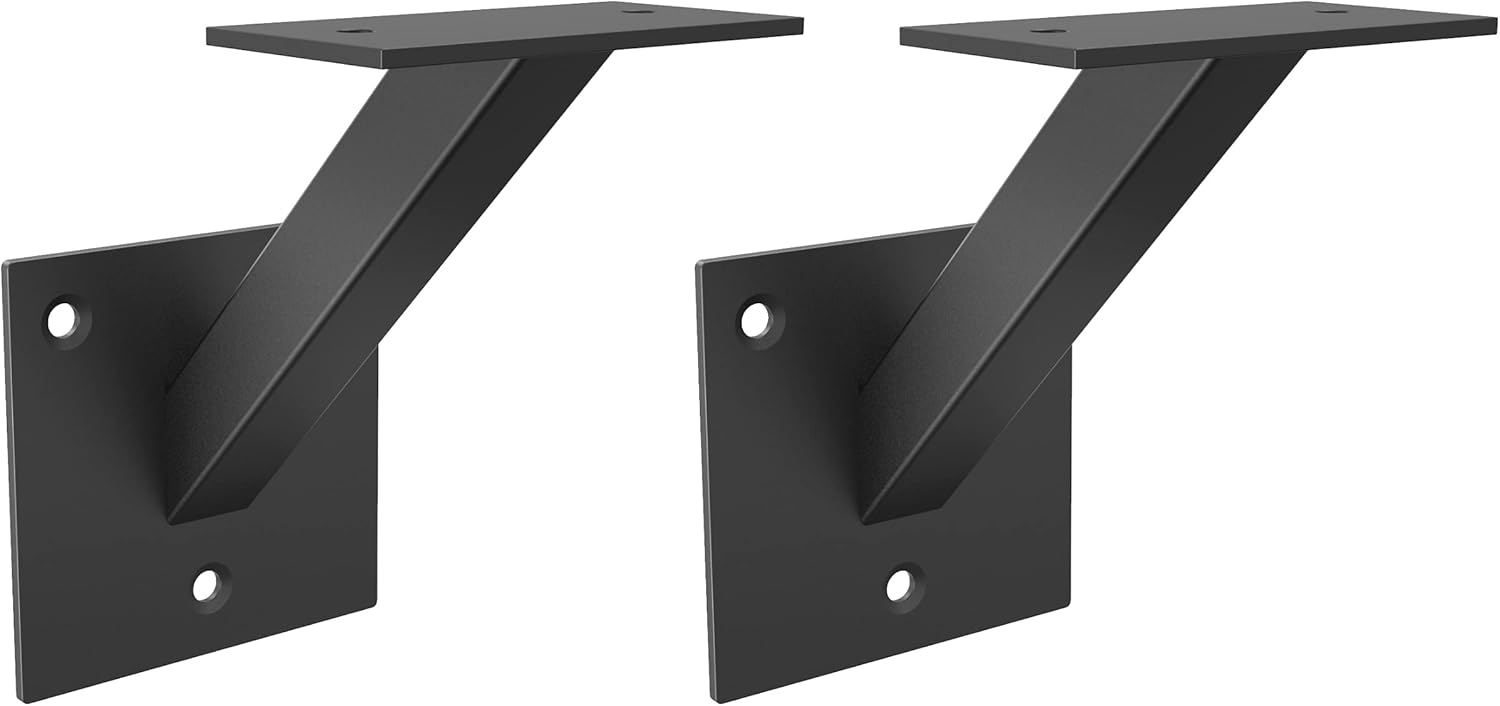 AMSOOM Handrail Bracket Heavy Duty Steel Stair Parts for Wall Mounted