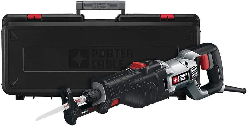 Porter-Cable Reciprocating Saw, 8.5-Amp with Orbital Action (PC85TRSOK) , Black