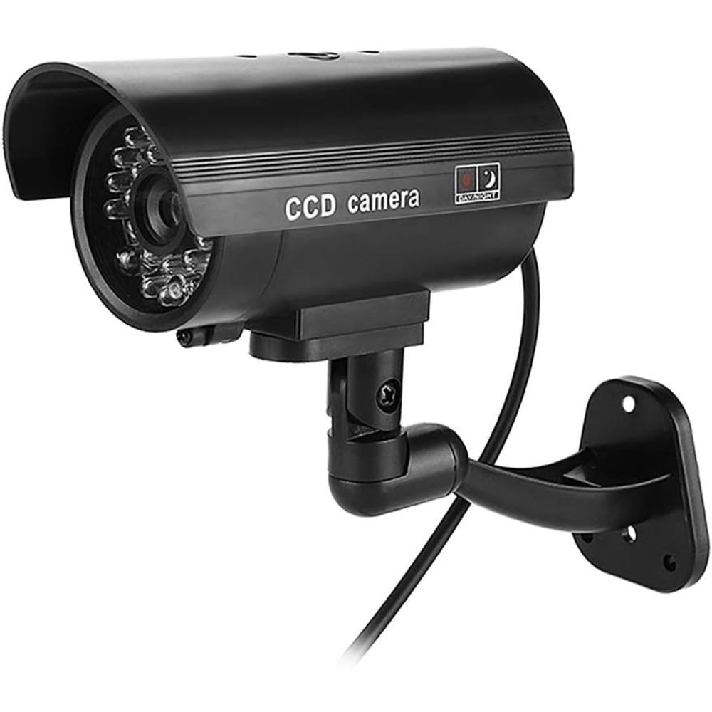 sonew Dummy Camera Surveillance Cameras with Flashing LED Simulation Realistic Camera Fake CCTV