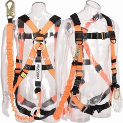 Generic WELKFORDER Safety Harness with 6-Foot Shock Absorber Stretchable Lanyard [Snap Hook End] | Permanent attached Kit
