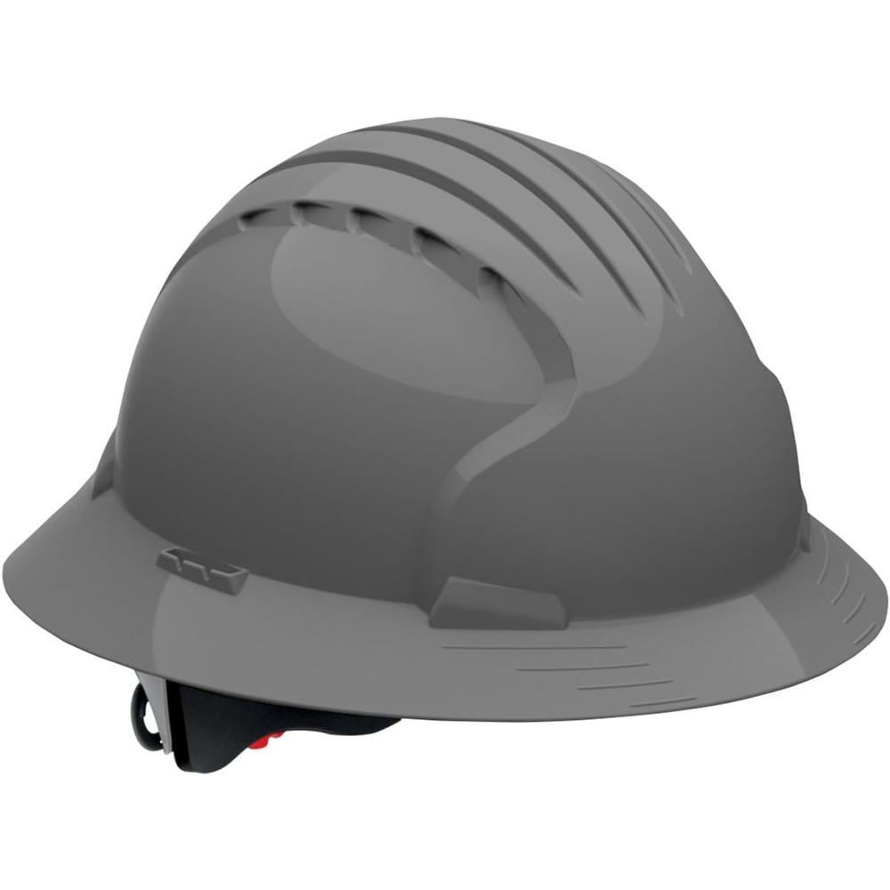 Evolution Deluxe 6161 Full Brim Hard Hat with HDPE Shell, Gray