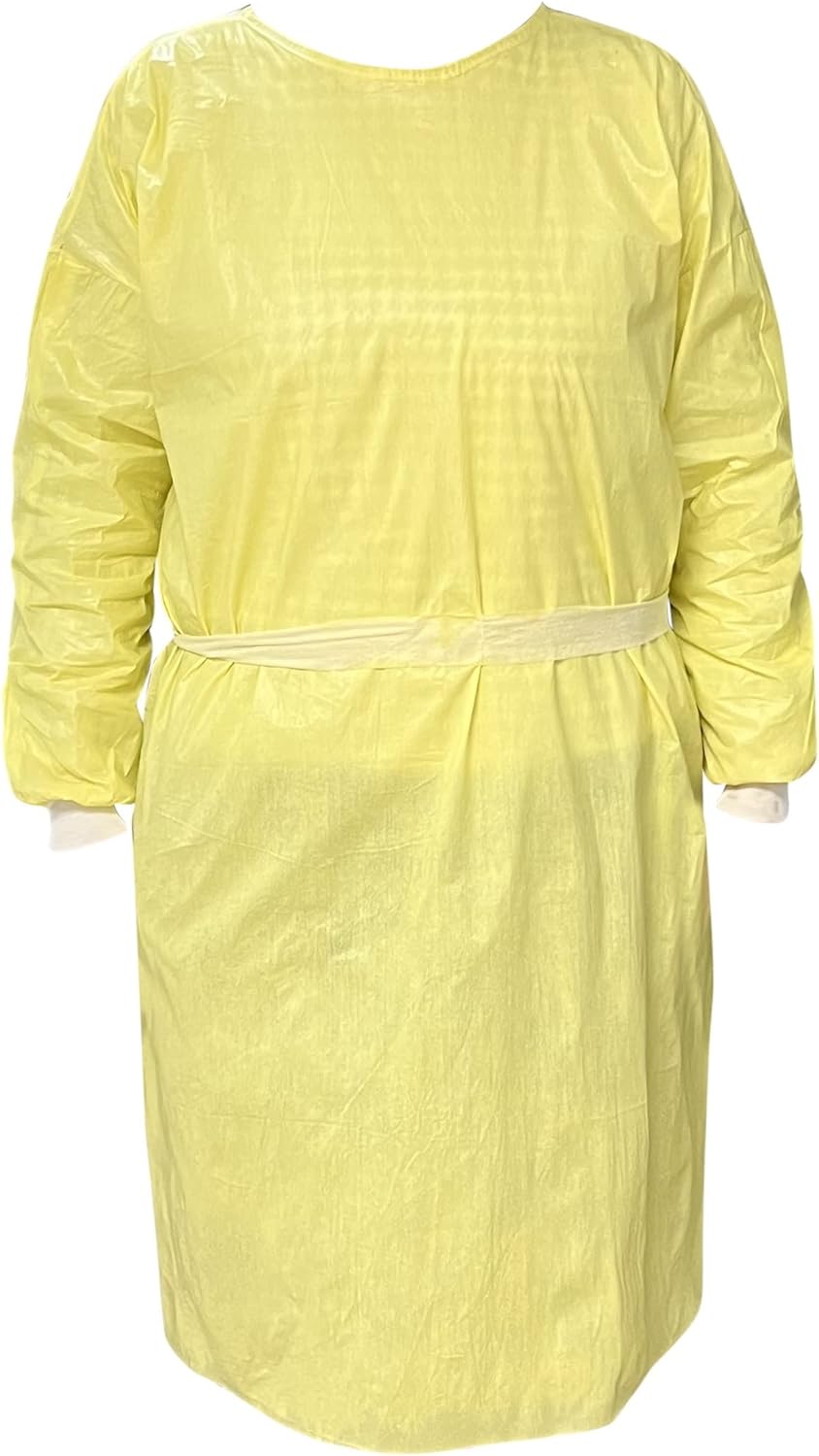 Generic SinoProtection Sino Protection Disposable Isolation Protective Gown Coverall with Knit Cuffs, Non Surgical, Latex Free, Fluid R