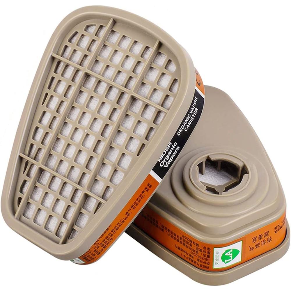 Generic ANUNU 6001 Filter Cartridges for Respirator, Dust Gas Organic Vapor Activated Carbon Cartridges Replacement Filters Set Compati