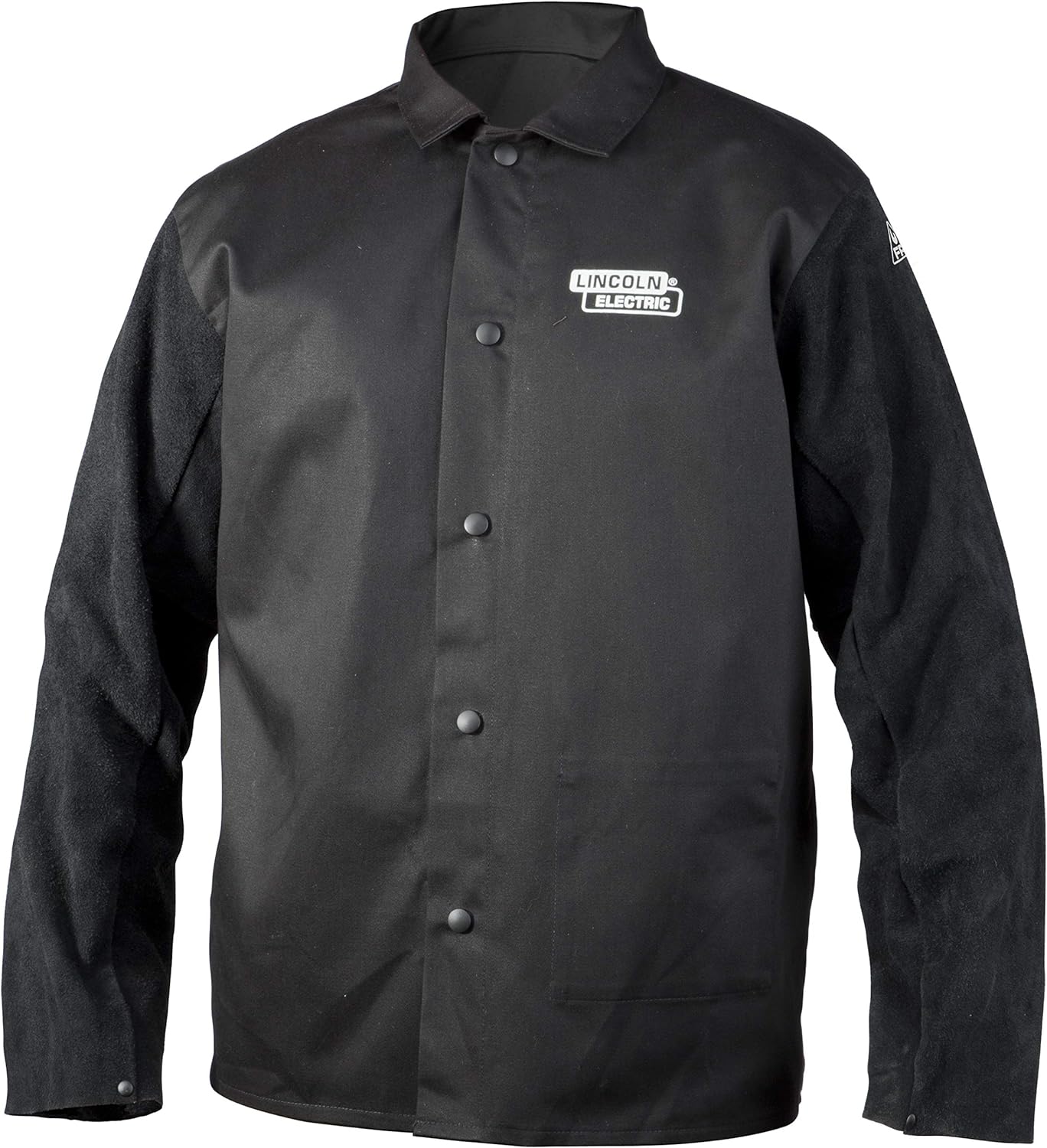 Lincoln Electric - Welding Gea Lincoln Electric Split Leather Sleeved Welding Jacket | Premium Flame Resistant Cotton Body | Black | 2XL | K3106-2XL