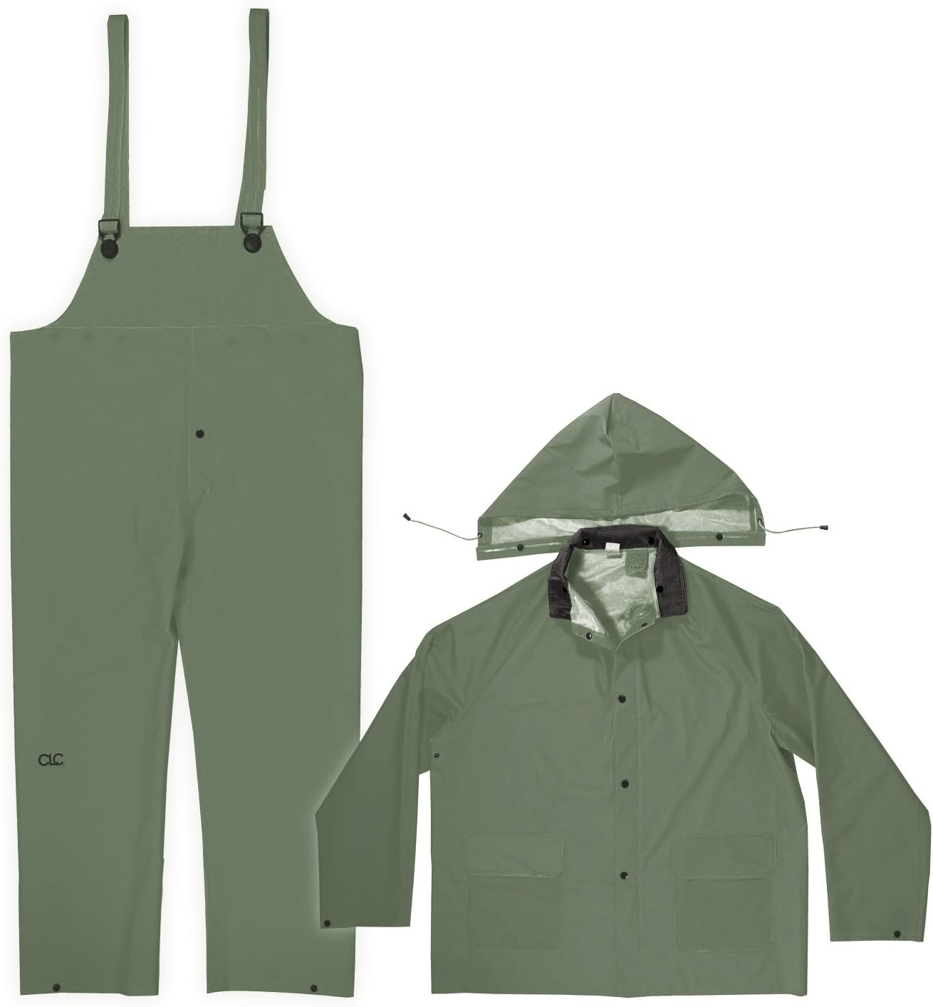 Custom Leathercraft CLC  Rain Wear R131M .35MM Green 3-Piece Rain Suit, Medium