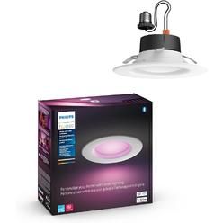 Philips Hue White and Color Ambiance Extra Bright High Lumen Dimmable LED Smart Retrofit Recessed 6" Downlight Compatible with Amazon