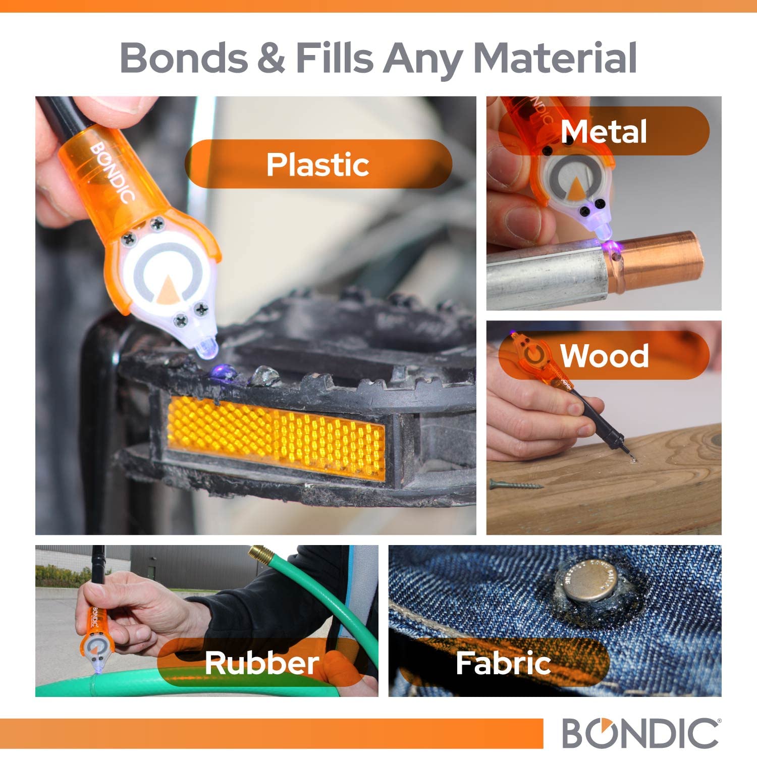 Bondic GO UV Glue Kit with Light, Liquid Plastic Welding Kit, (3ml)  Adhesive Epoxy UV Glue