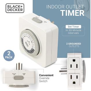 BLACK+DECKER Light Timers, Indoor, Programmable, 2 Pack, with 2