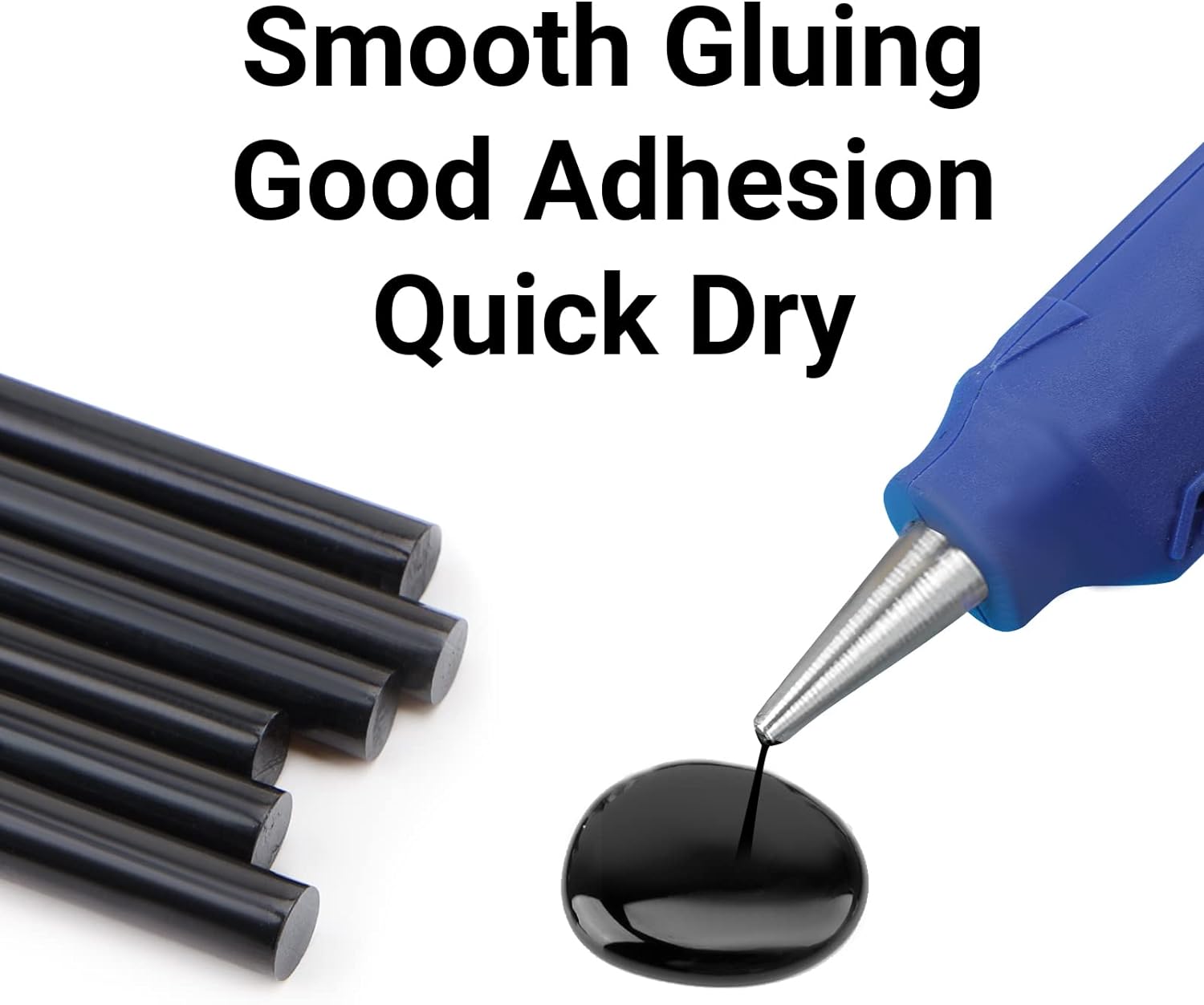 EnPoint Black Hot Glue Sticks,  36 Pack Mini Hot Melt Glue Sticks for Craft, Small Size Fabric Adhesive Glue Sticks for DIY, Decoration