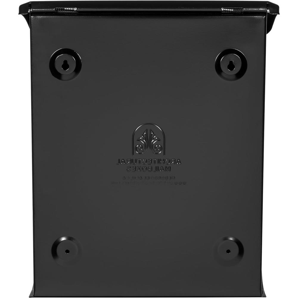 Architectural Mailboxes 2697B Bordeaux Locking Black Wall Mount Mailbox, Small