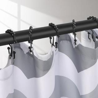 Toprod Shower Curtain Hooks Rings Double Sided Stainless Steel Rust Proof