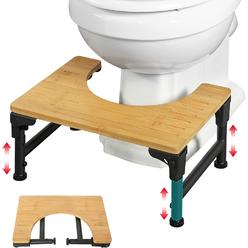 Aokitsink Bamboo Toilet Stool Iron 7''