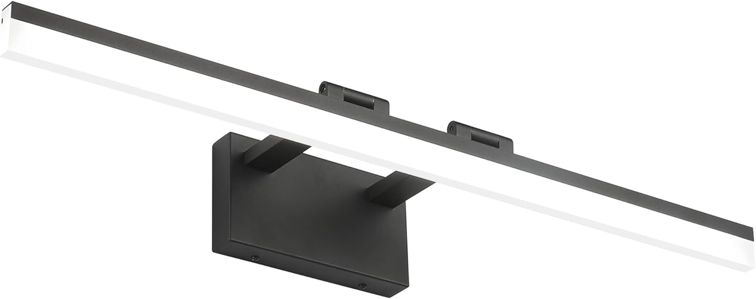 solfart 31.5 inch Dimmable LED Modern Black Vanity Light Modern Adjustable Light for Bathroom Lighting Fixtures with Aluminum 5500K