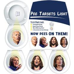 Garybank Biden Toilet Light Projector, Joe Biden Toilet Target Light Projector 2.0 with High Definition Funny Democratic Images, Best Ga