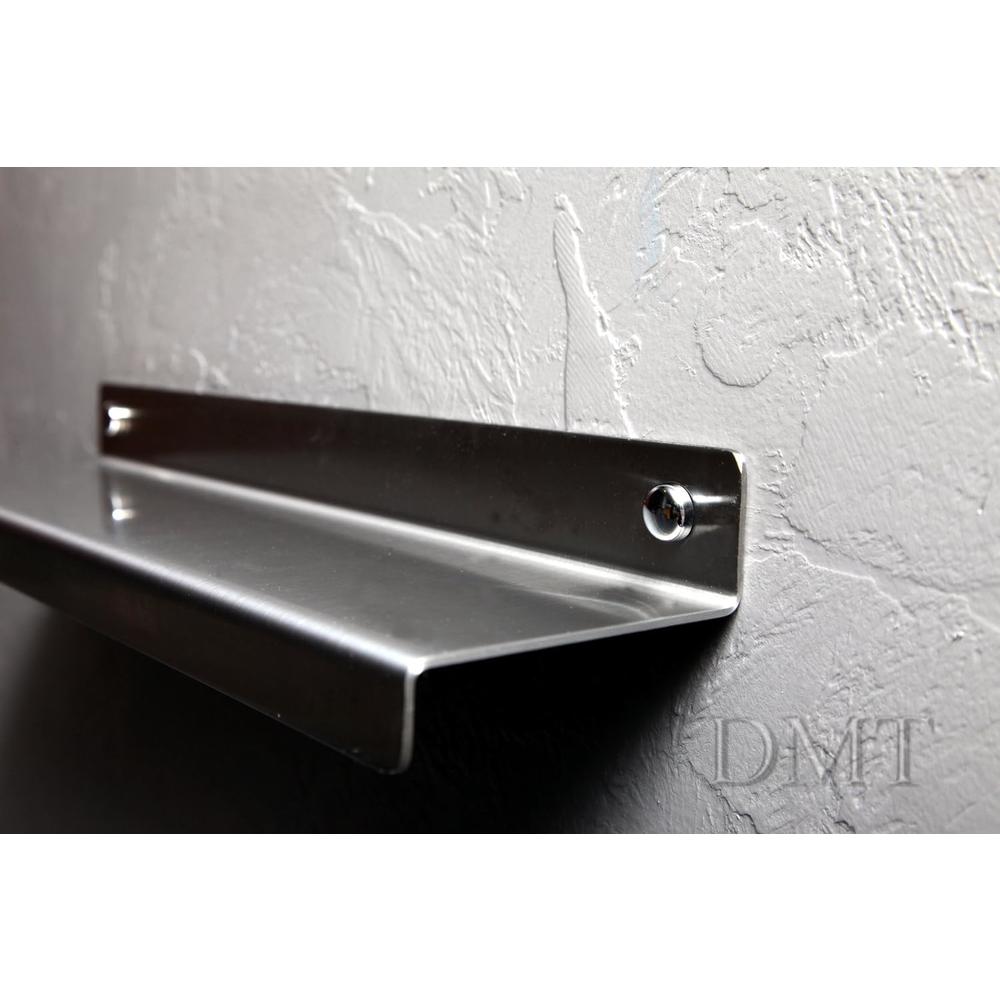 DMT Stainless LLC. DMT Stainless &#194;® Stainless Steel Spice Rack &#194;&#169;. 18" Wide X 4" Deep. Made in USA.