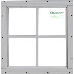 Shed WIndows and More Shed Windows 12" x 12" White Flush Mount Safety Glass