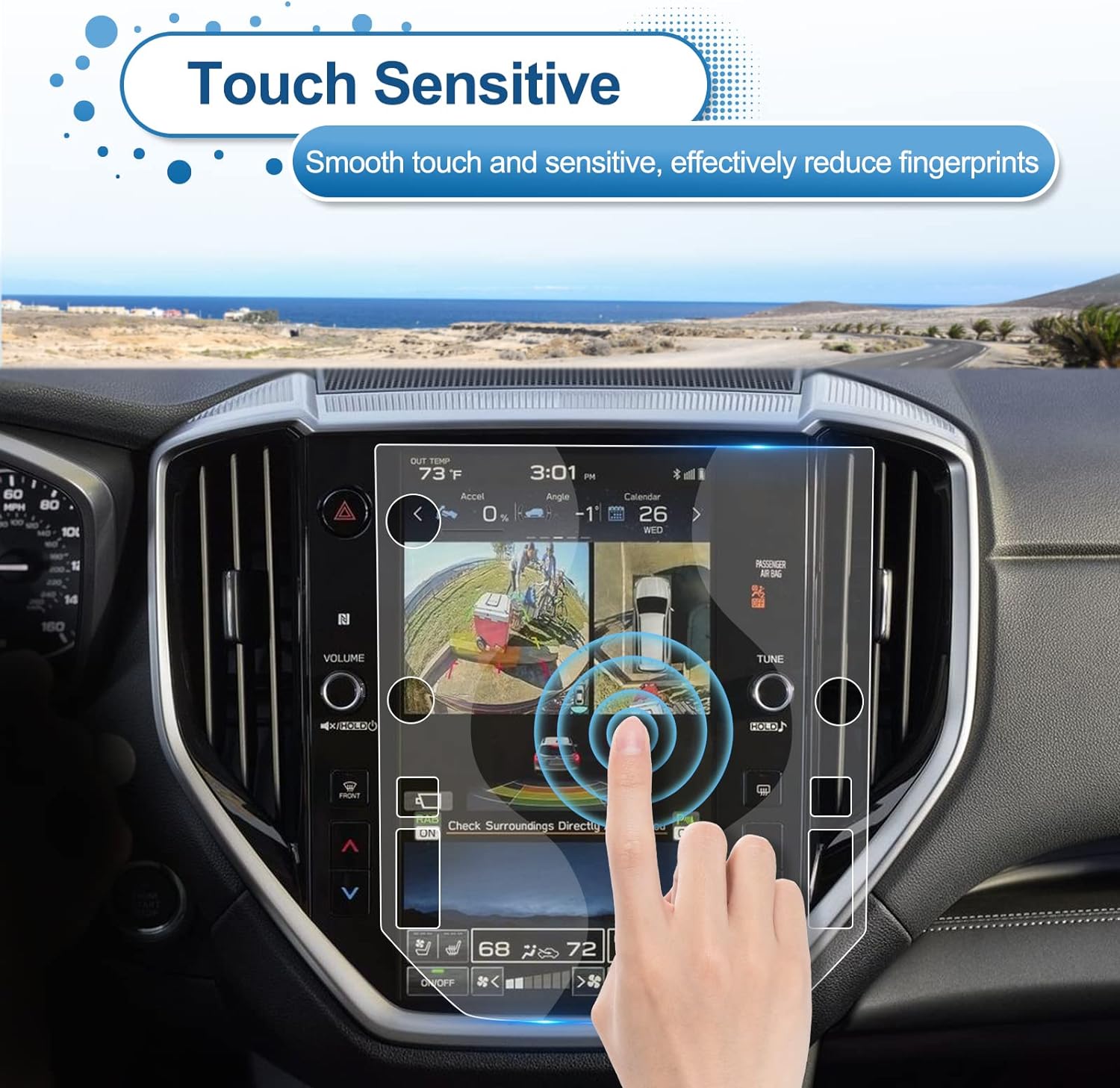 Coleya 2022 S ubaru WRX Screen Protector, for 2023 Subaru Ascent Screen Protector, 11.6-inch Touch Screen Tempered Glass Protector 202