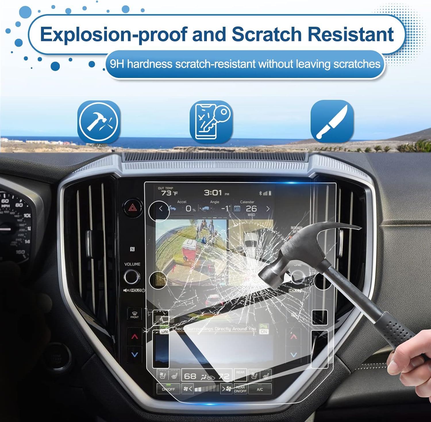 Coleya 2022 S ubaru WRX Screen Protector, for 2023 Subaru Ascent Screen Protector, 11.6-inch Touch Screen Tempered Glass Protector 202