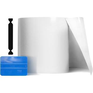 VViViD Clear Bra Paint Protection Bulk Vinyl Wrap Film Including 3M Squeegee and Black Felt Applicator (Bulk Roll - 12 inch x 240 inch