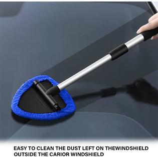 Generic Windshield Cleaning Tool, Car Window Cleaner with 4 Washable  Reusable Microfiber Pads, Extendable Long Handle