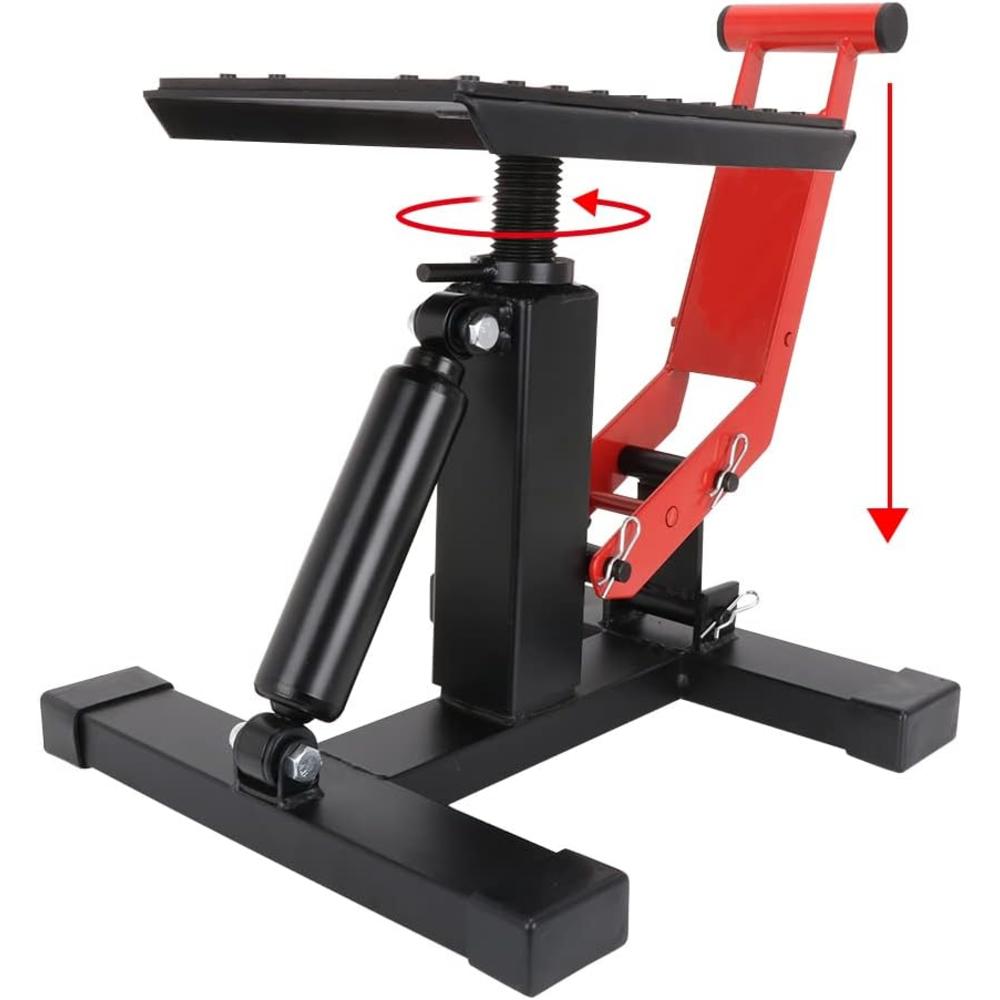 CHANGCHENG Motorcycle Dirt Bike Stand Jack Lift Table Height Adjustable Heavy Duty Repair Jack Hoist Stand Table Rack Lifting Stand