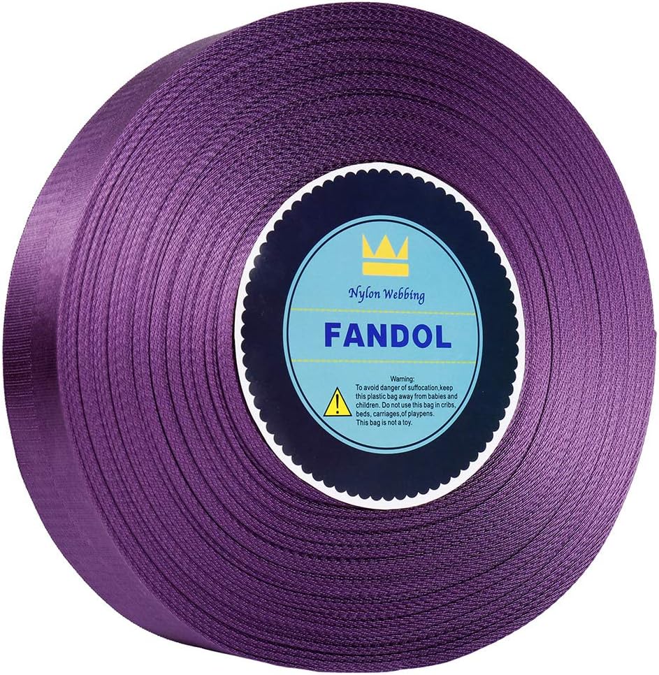 FANDOL Nylon Webbing - Heavy Duty Strapping for Crafting Pet Collars, Shoulder Straps, Slings, Pull Handles - Repairing Furniture, Gar