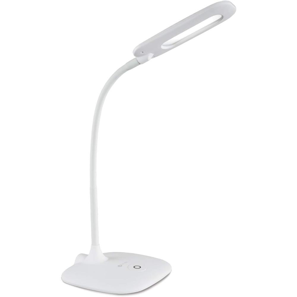 OttLite LED Soft Touch Desk Lamp - 3 Brightness Settings with Energy Efficient Natural Daylight LEDs - Adjustable Flexible Neck
