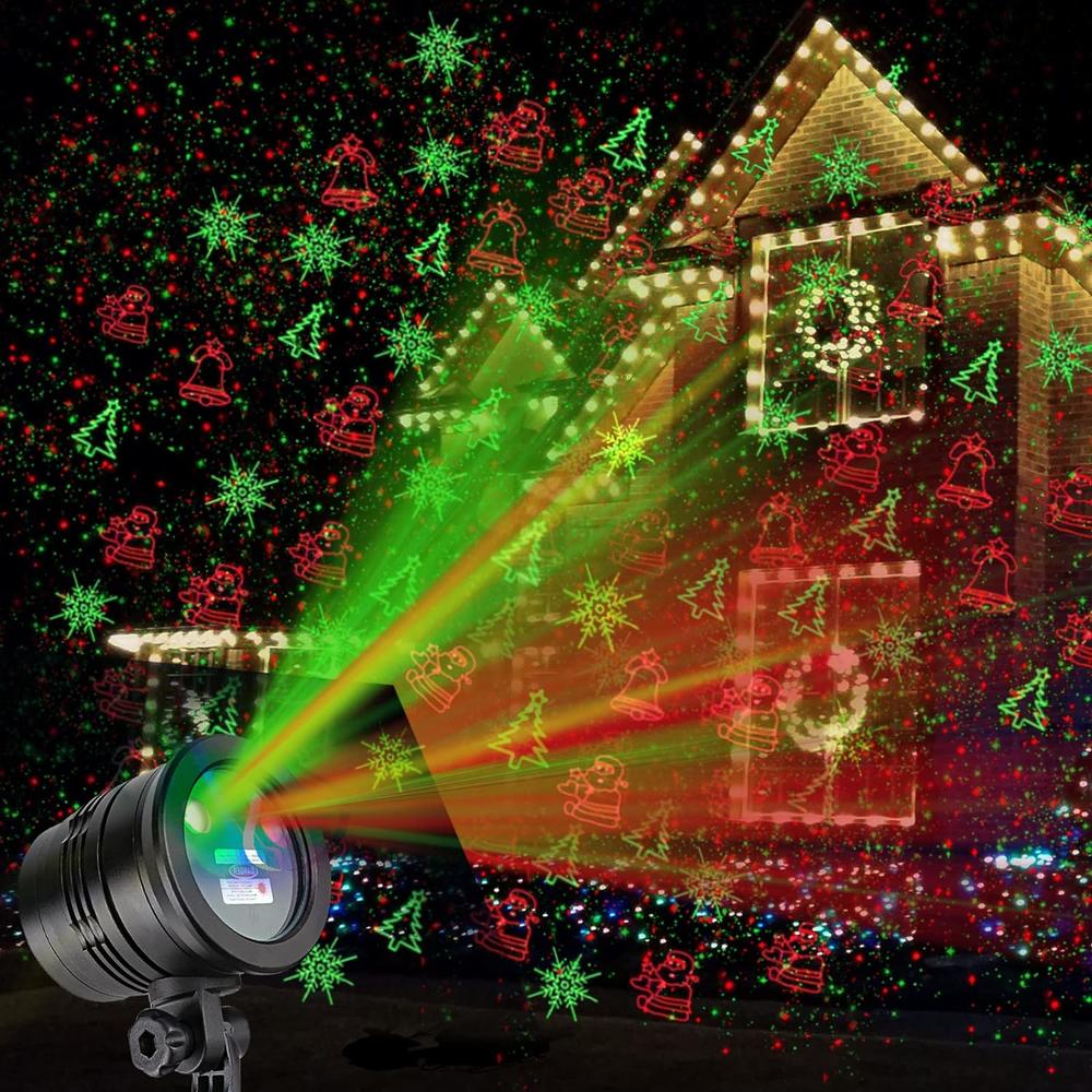 Feibao Christmas Lights Projector Outdoor, Waterproof Christmas Laser Lights with Remote Control for Outdoor Outside Christmas Decorat