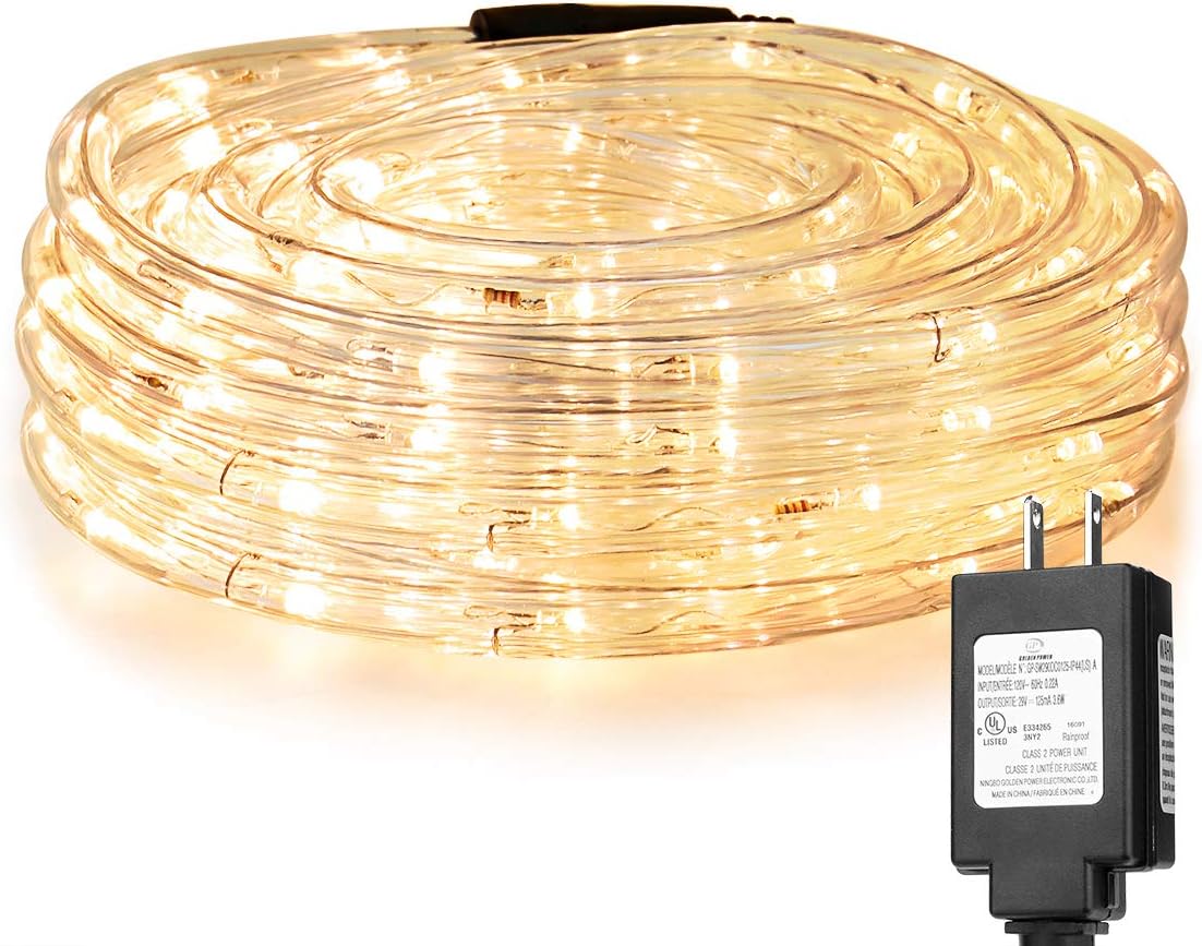 Lighting EVER LE 33ft 240 LED Rope Light, Waterproof, Connectable