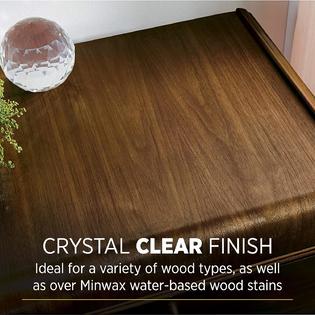 Minwax 233334444 Polycrylic Protective Wood Finish, Clear Satin,  Â½ Pint