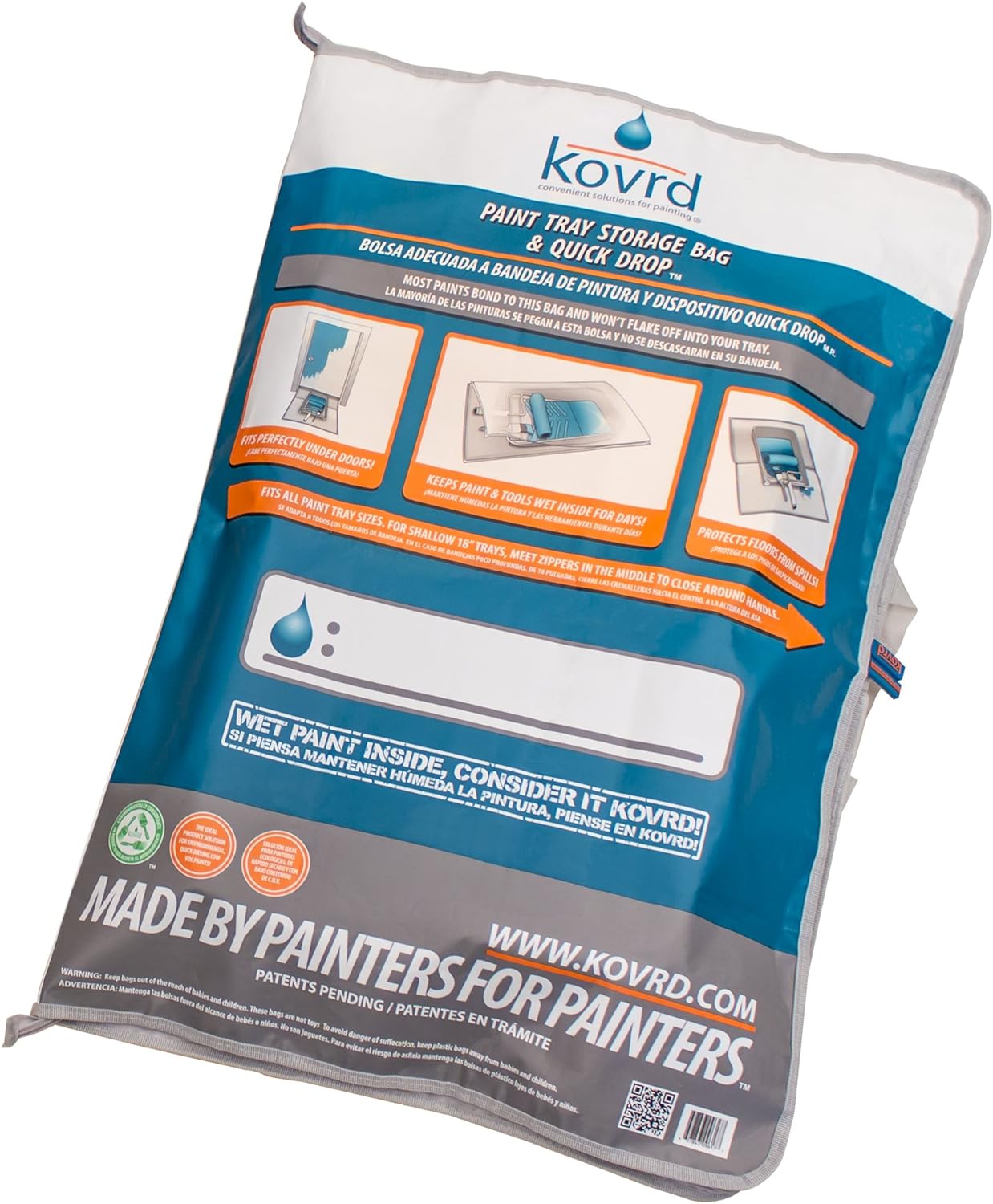 Kirby Kovrd Paint Tray Storage Bag and Quick Drop, Drop Sheet, Paint Tools Storage Bag