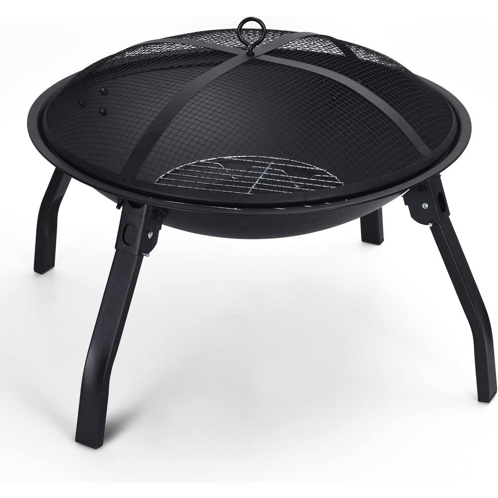 Cogesu Portable Outdoor Brazier, Portable Folding Fire Pit, Outside Fire Pit, Backyard Patio Garden Fireplace, Outdoor Fire Pit with S