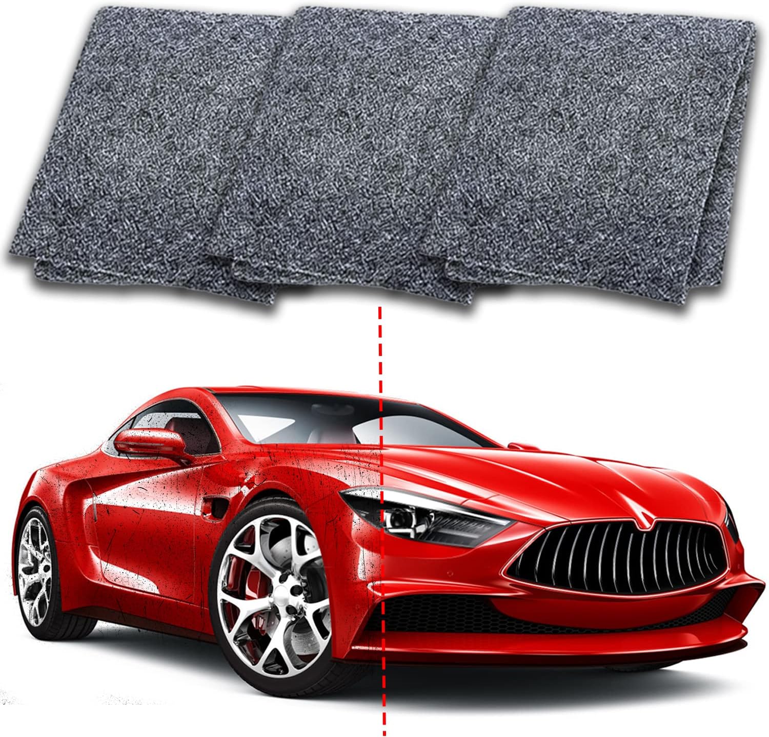 UNIIOON Nano Sparkle Cloth for Car Scratches, Upgrade Nano Magic Car Scratch Remover Cloth with Scratch Repair and Water Polishing, Car