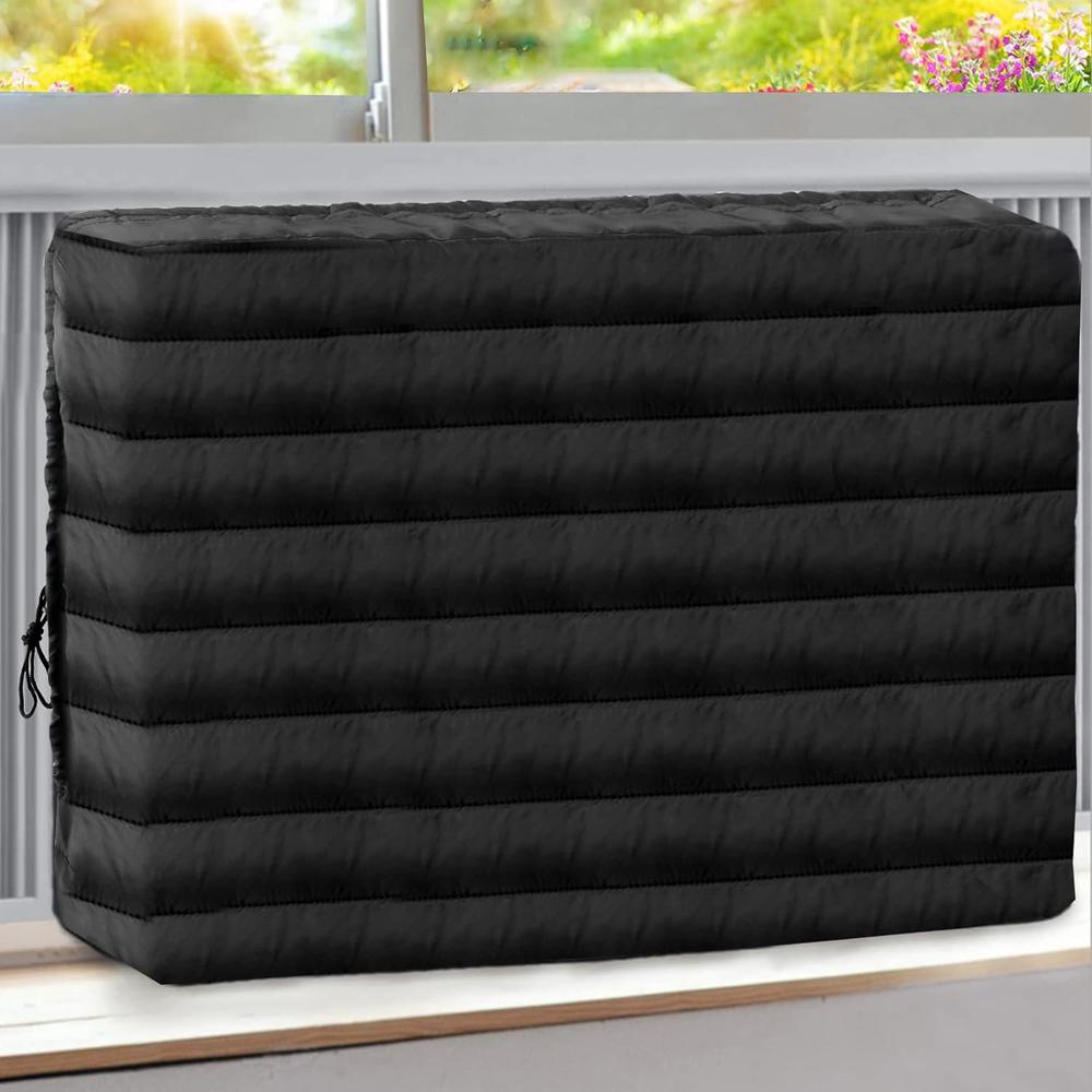 Bekith Indoor Air Conditioner Cover Defender, AC Cover for Inside Window Unit 25 x 17 x 3.5 inches(L x H x D), Black