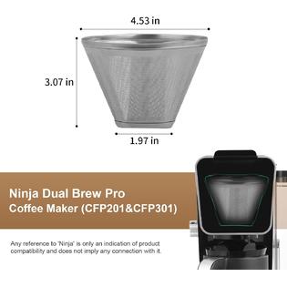 brikinte Reusable Coffee Filter for Ninja Dual Brew Coffee Maker, 2 Pack K  Cup Reusable Coffee