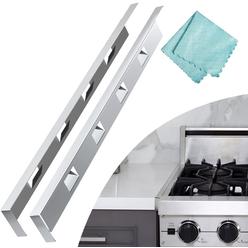 LAWIVH Stove Gap Cover Range Gap Filler stainless steel Counter Trim Kit Between Stove Edge and Counter Don't Melt Like Silicone Heat