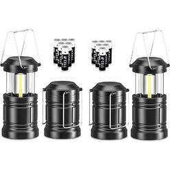 Generic 4 Pack Portable LED Camping Lantern, Mini LED Lantern Collapsible Outdoor Lantern with Batteries, Small Lantern Suitable for Ki