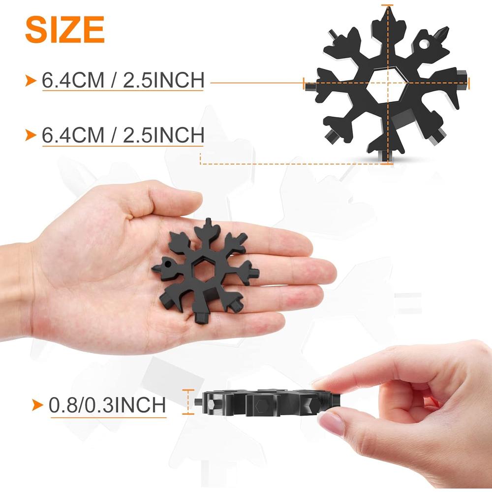 Dusor Stocking Stuffers Gifts for Men, 18-in-1 Snowflake Multitool Christmas Gifts for Men, Cool Gadgets Tools for Men, Gifts for Dad