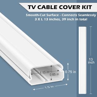 YCLYC TV Cord Hider - 39 Inch Cord Covers for Wall Mounted TV Cable Hider  Wall Kit