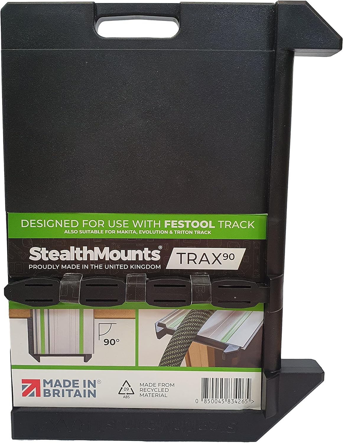 StealthMounts Trax90 Track Saw Square for Festool Track Saws | 90&#194;&#176; Right Angle Plunge Saw Guide Rail Angle Stop