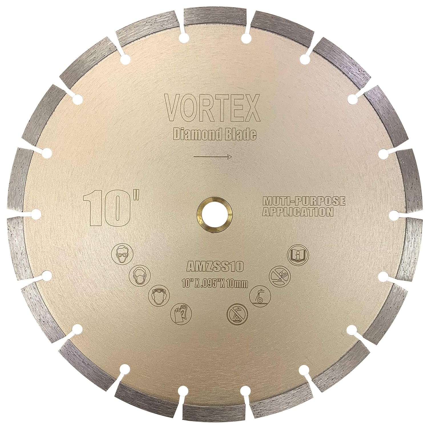 Generic VTXMax VSS 10 inch Dry or Wet Cutting General Purpose Power Saw Segmented Diamond Blades for Concrete Stone Brick Masonry (10
