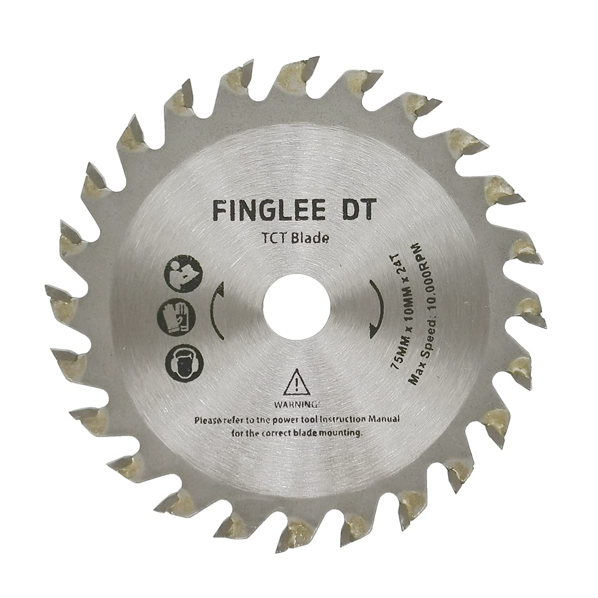 Generic FINGLEE DT 3 inch Circular Saw Blade,24 Segments TCT Cutting Disc for Wood Plastic Composite Objects 76mm (1)